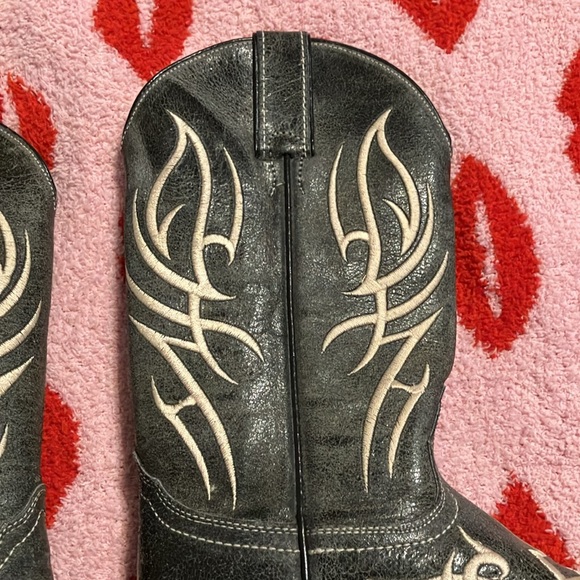 Justin NWOT..Charcoal Grey/white ! Leather boots Women’s size 7. Never worn new! - Picture 7 of 9